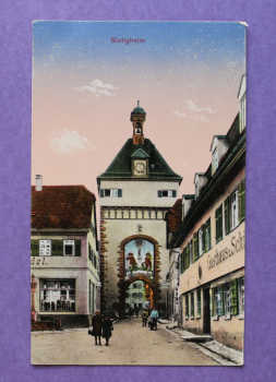 Ansichtskarte AK Bietigheim 1930-1950 Gasthaus Läden Turm Tor